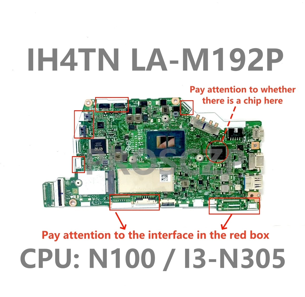 IH4TN LA-M192P NBVYJ11006 High Quality Mainboard For Acer Laptop Motherboard With N100/I3-N305 CPU 100% Full Tested Working Well