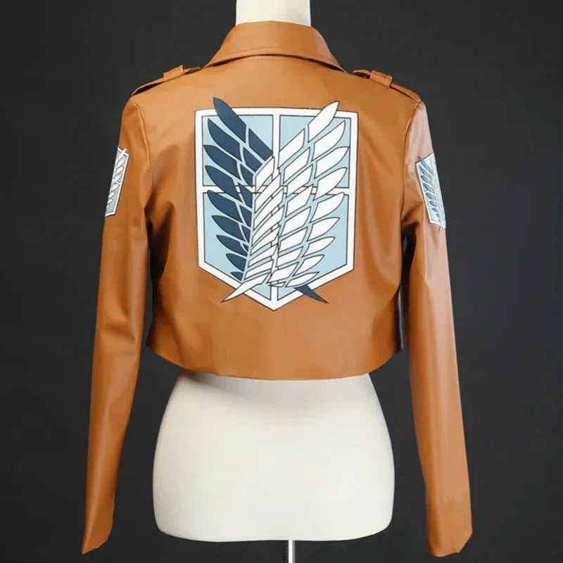 Anime Attack on Titan cosplay leather jacket shingki no Kyojin cosplay costume Eren logon jacket Halloween high quality