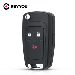 KEYYOU sostituzione Flip per Chevrolet Spark 2012 2013 2014 2015 2016 3/2 + 1 pulsanti Remote Car Key Shell Case Fob