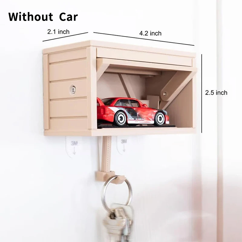 Car Garage Key Holder With Opening Door Wall Hanging Key Holder
