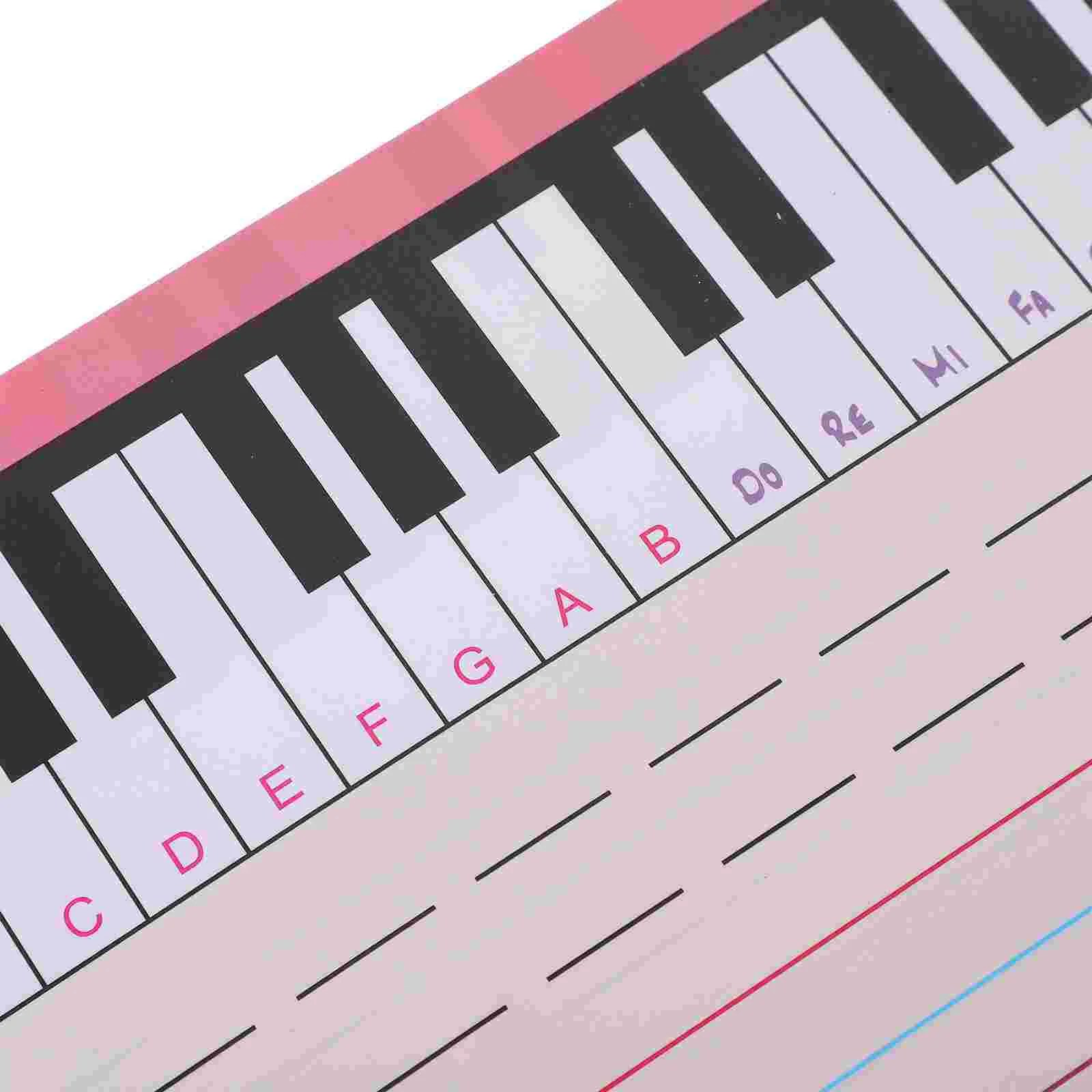 Erasable Staff Whiteboard Stickers Stave Pet Film Portable Keyboard Practice Tool