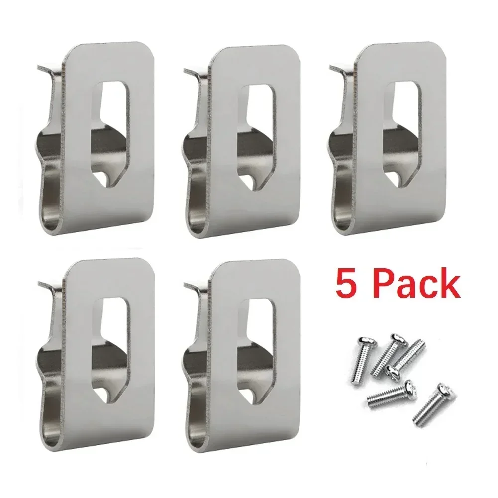 Kit com 5 Ganchos de Cinto para Furadeira Elétrica DeWalt N268241, N169778, N086039, DCD980, DCD985, DCD780 e Parafusadeira de Impacto