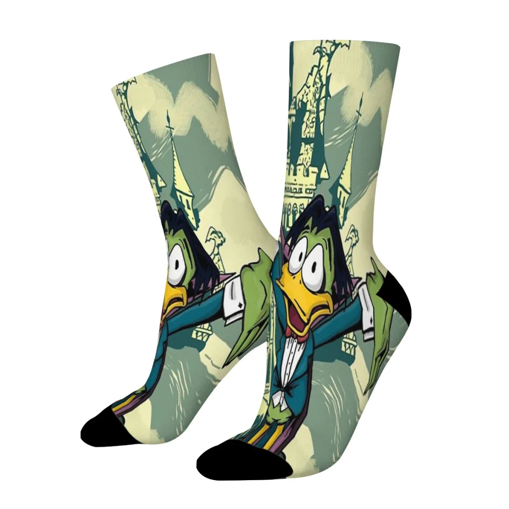 Count Duckula  Vampire Lord the Castle  Straight Socks Male Mens Women Winter Stockings Polyester Hip Hop