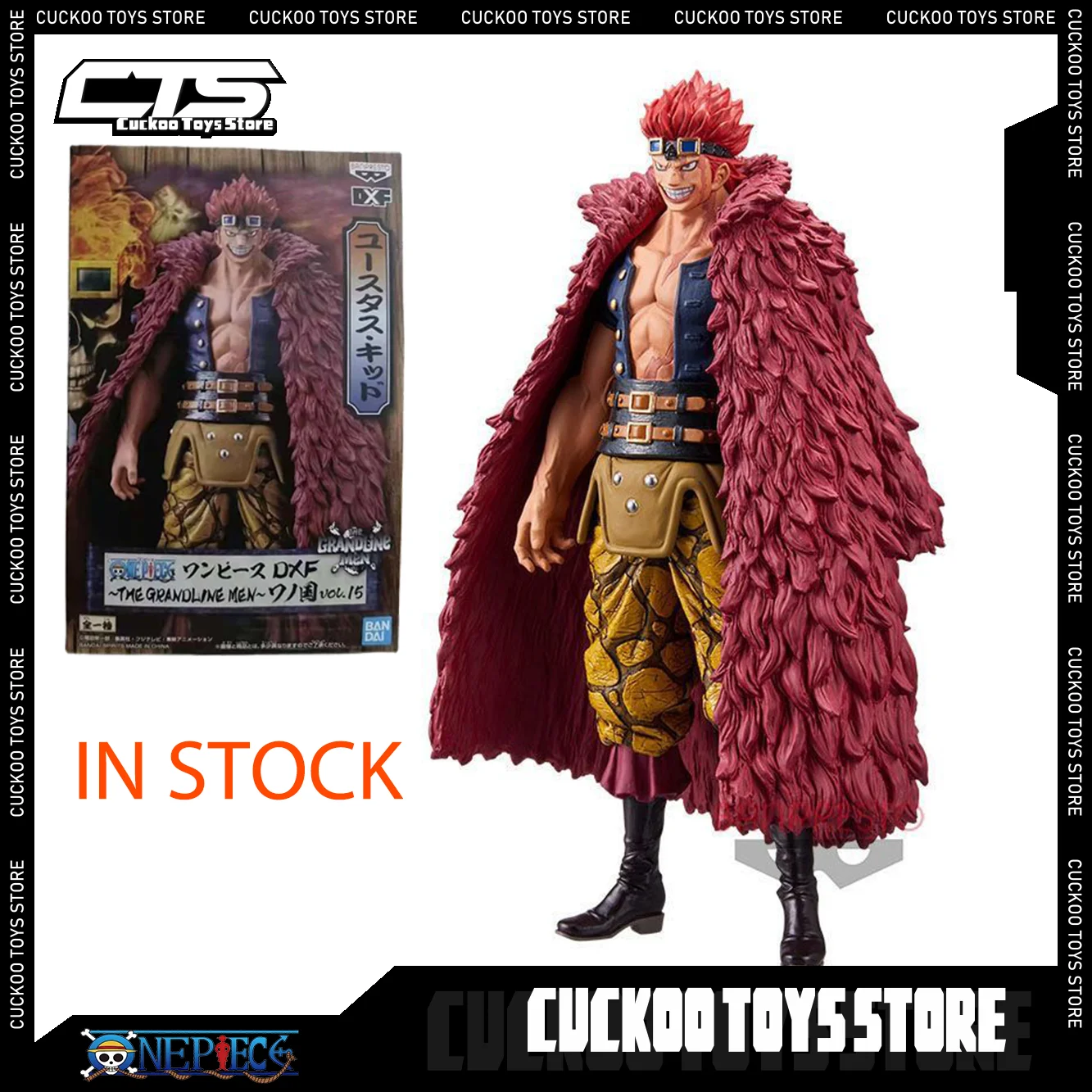 

In Stock Banpresto Dxf The Grandline Series Extra Eustass Kid Anime Action Figure Toy Gift Model Collection Hobby Toys Gifts