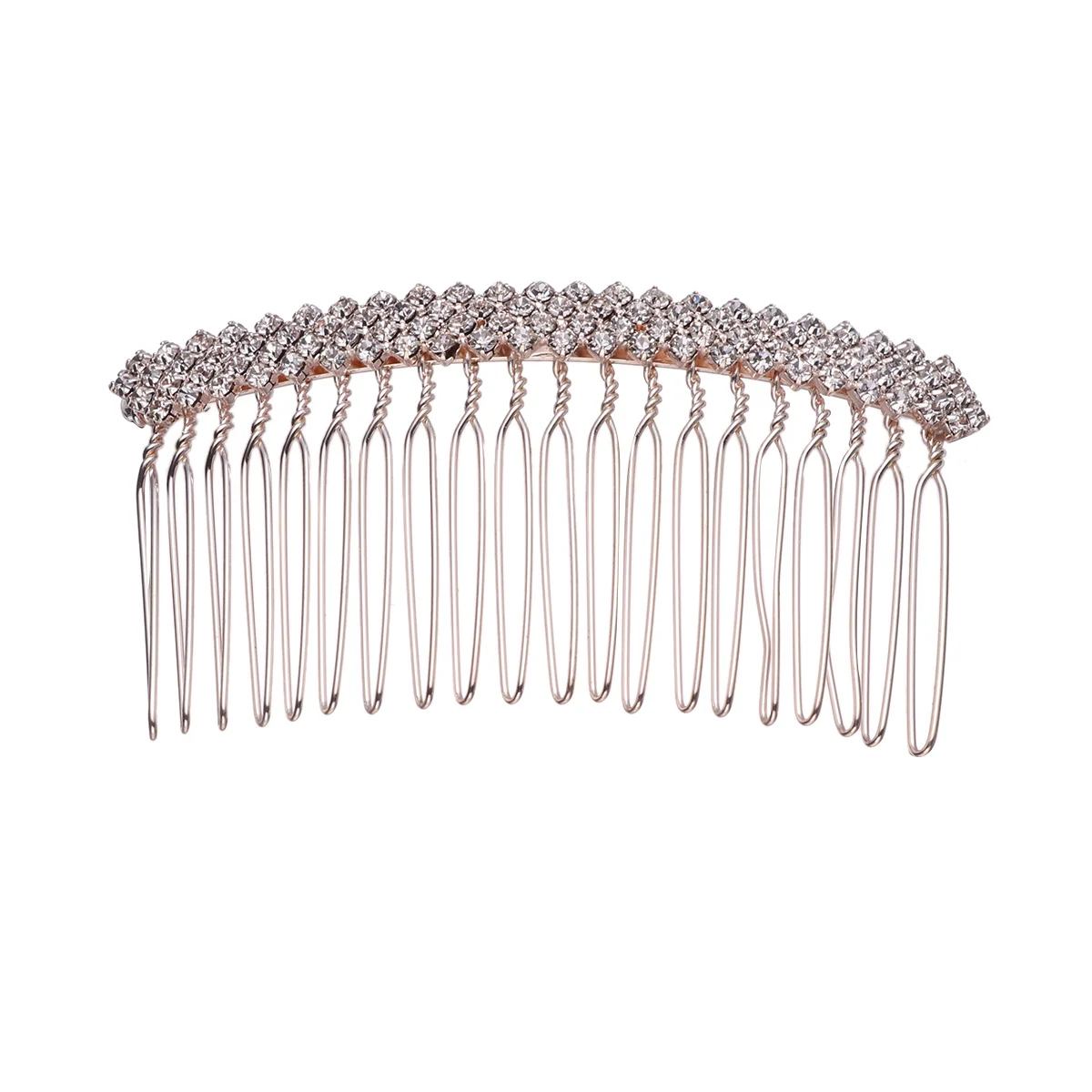 

1Pcs Alloy Bridal Hair Comb Rhinestone Inlay Long Insert Comb Wedding Hair Accessories Bride Bridesmaid Prom Party