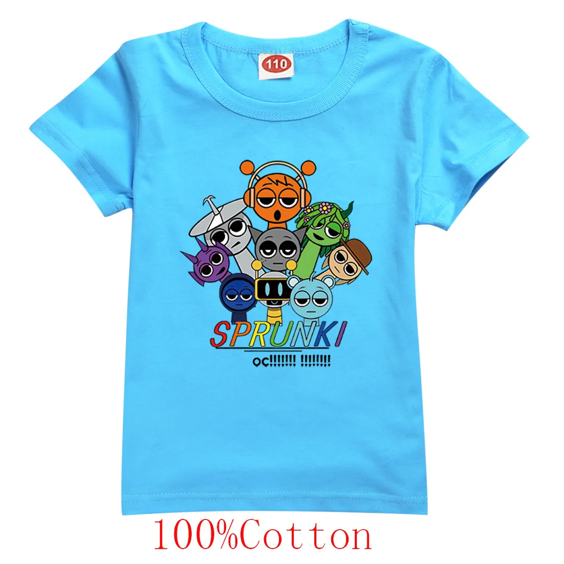 

Camisetas Sprunki T Shirt Kids Game Incredibox T-shirt Toddler Girls Short Sleeve Tops Boys Cartoon Clothes Children Causal Tees