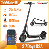 SUNNIGOO Adult Electric Scooter 36V 10.4Ah Escooter Kick Scooter with APP Lightweight Long Range 30km Scooters 350W