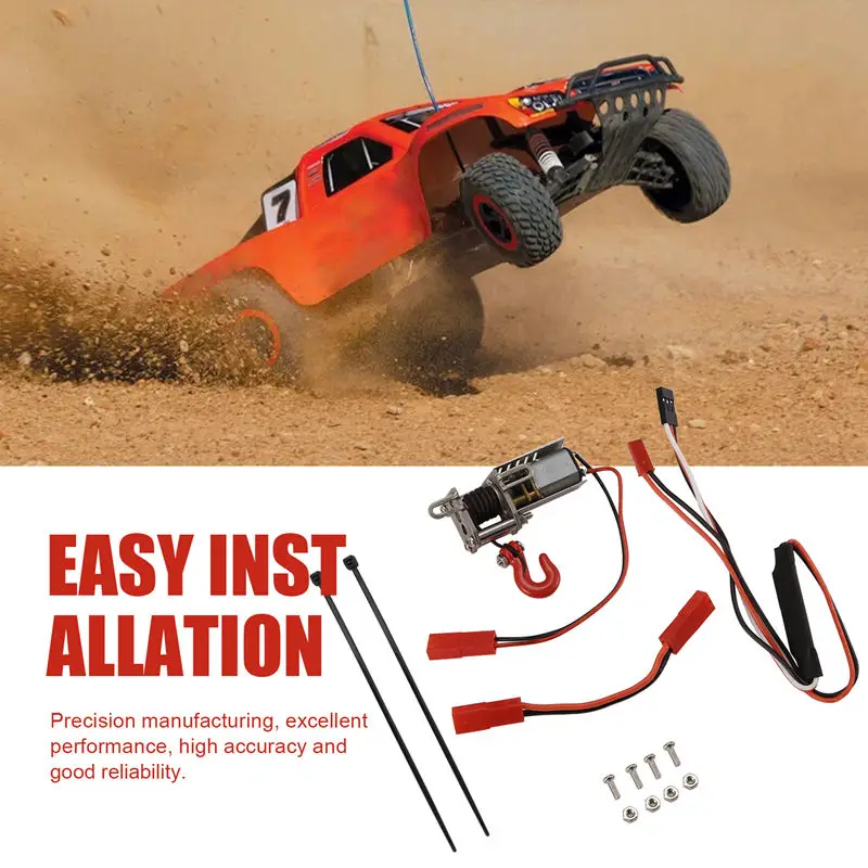 RC Aluminum Automatic Winch Set For WPL/MN/ 1/12 1/14 1/16 Scale RC Car