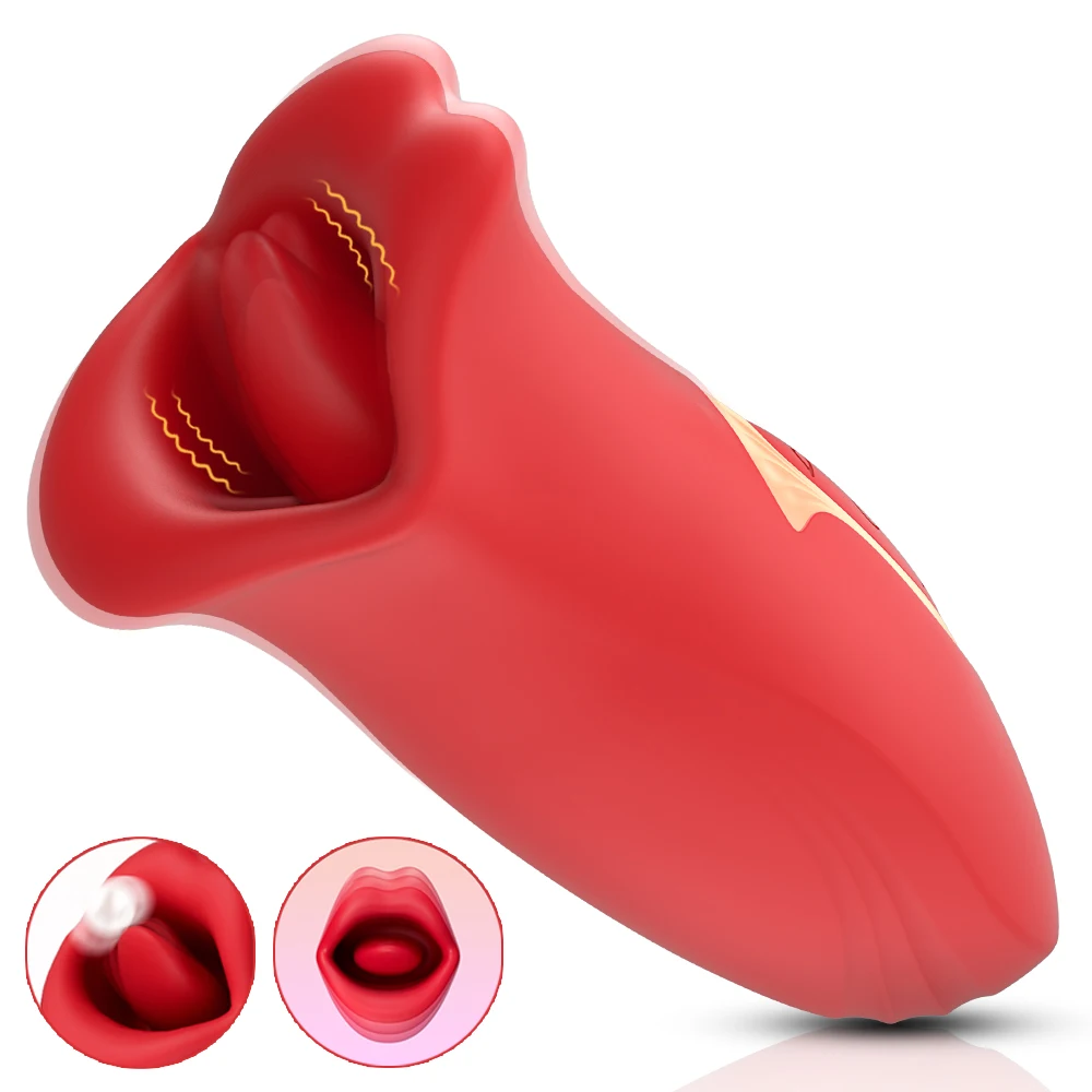 Y-Pao Realistic Oral Stimulator Vibrator, 3D Mouth & Tongue Licking, Sucking & Vibration Adult Sex Toys for Clitoris & Nipple