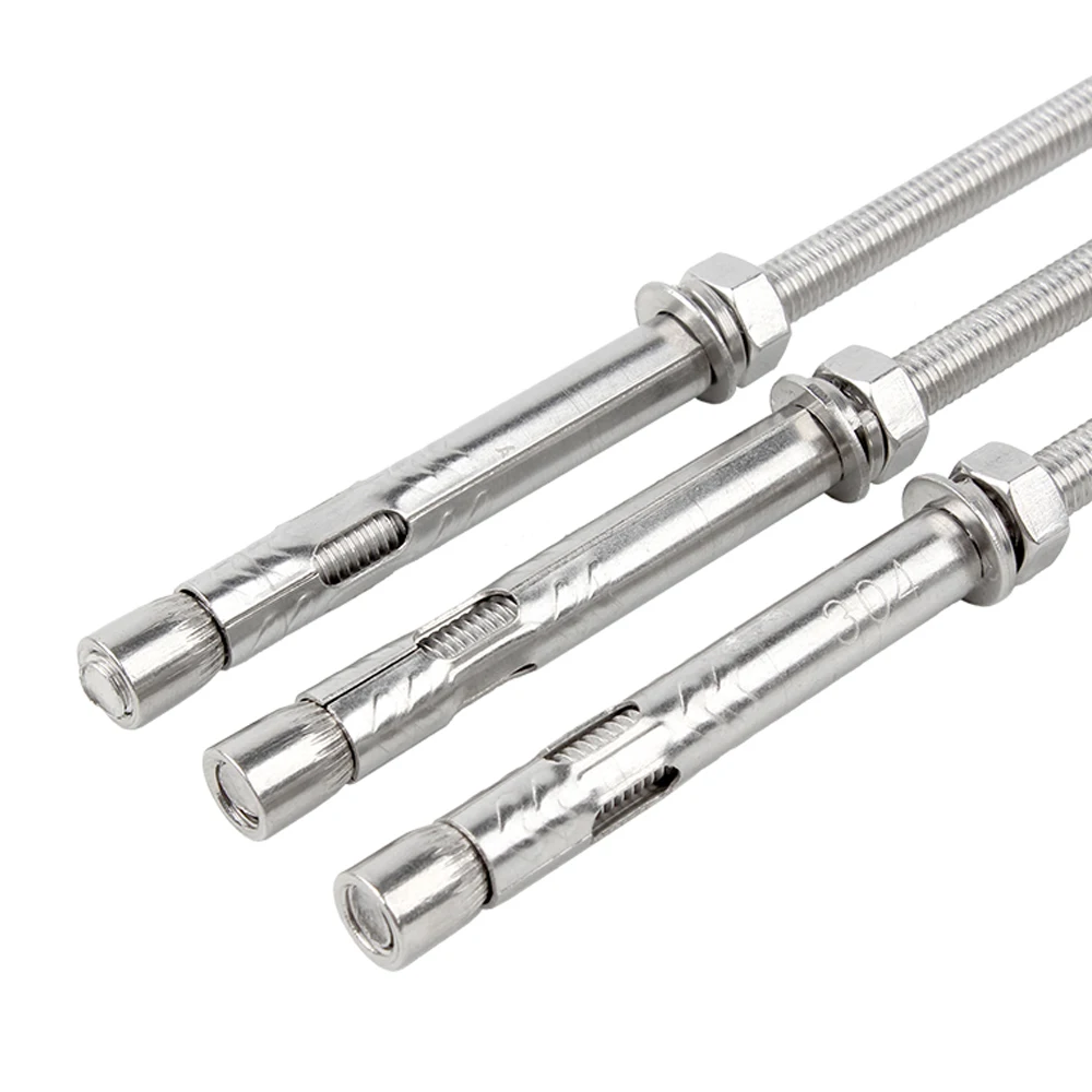 1 قطعة M6 M8 M10 M12 304 الفولاذ المقاوم للصدأ المدمج في التوسع المسمار مسدس عرافة المقبس رئيس الترباس البراغي الخرسانية