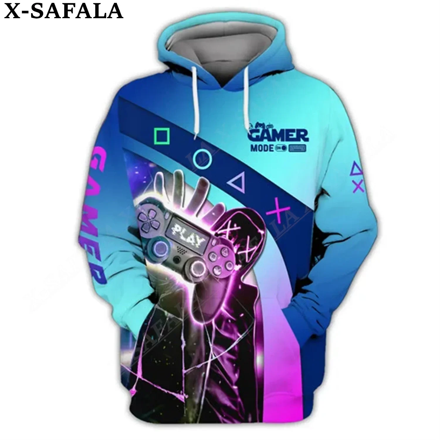 

Gamer Mode On Gamer Pattern Colourful 3D Print Zipper Men Hoodie Pullover Sweatshirt Hooded Jersey Tracksuit Outwear Coat