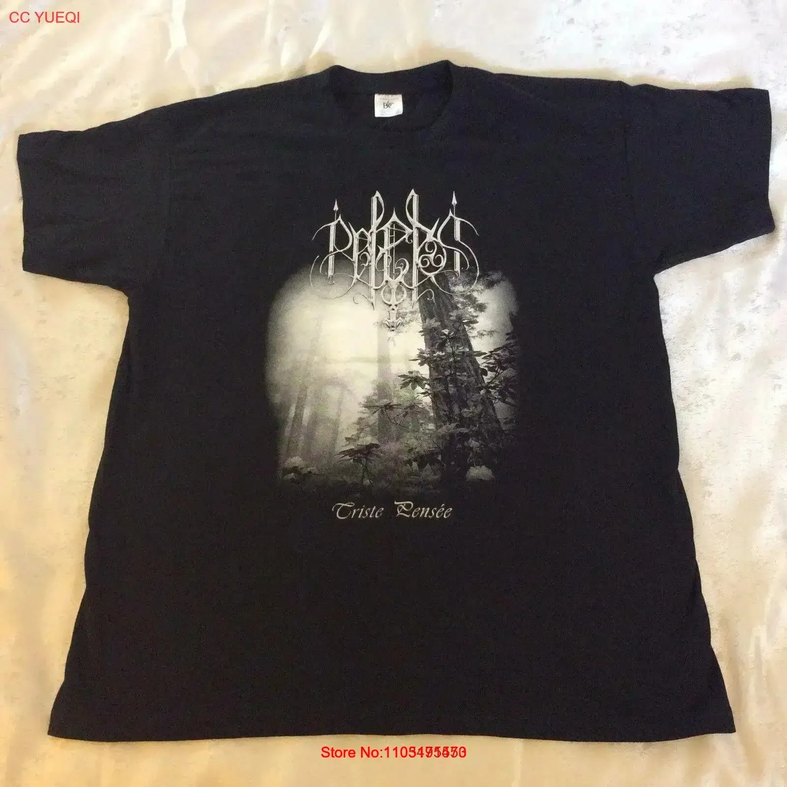 BELENOS Triste Pense t-shirt L l'inquisition du goût Urgehal Urfaust Empyrium vintage lavé doux légèrement mode