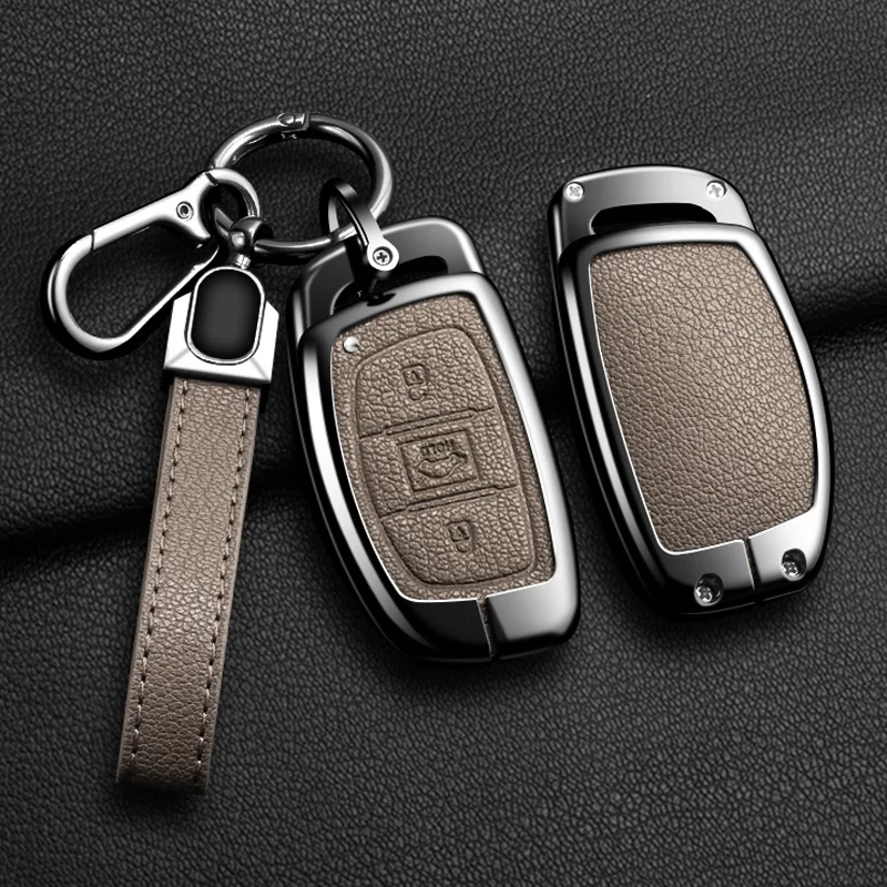 

New Auto Alloy Car Key Case Cover for Hyundai ix25 ix35 ix45 Tucson Sonata Rena Creta Verna Solaris Mistra Elantra Accessories