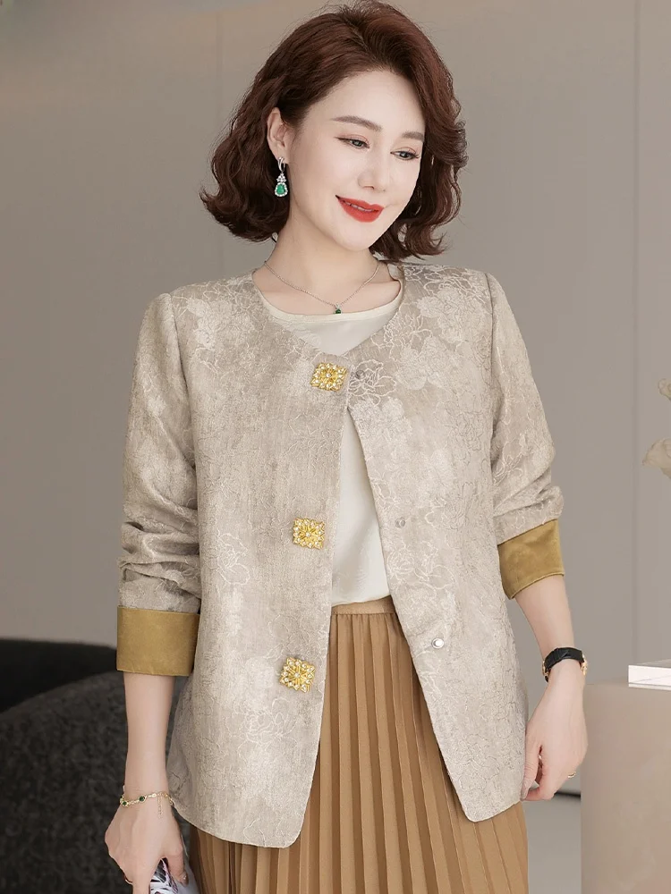 

Новая модель 2025 года: Элегантный свитер для женщин среднего возраста, весенне-осенний, в китайском стиле, для осеннего гардероба.