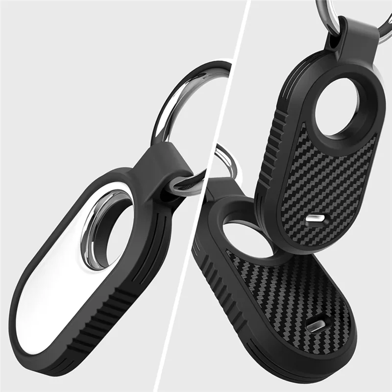 غطاء حماية لسلسلة المفاتيح لحقيبة الظهر المضادة للفقدان لجهاز Galaxy Smart Tag 2 Tracker White-TCE