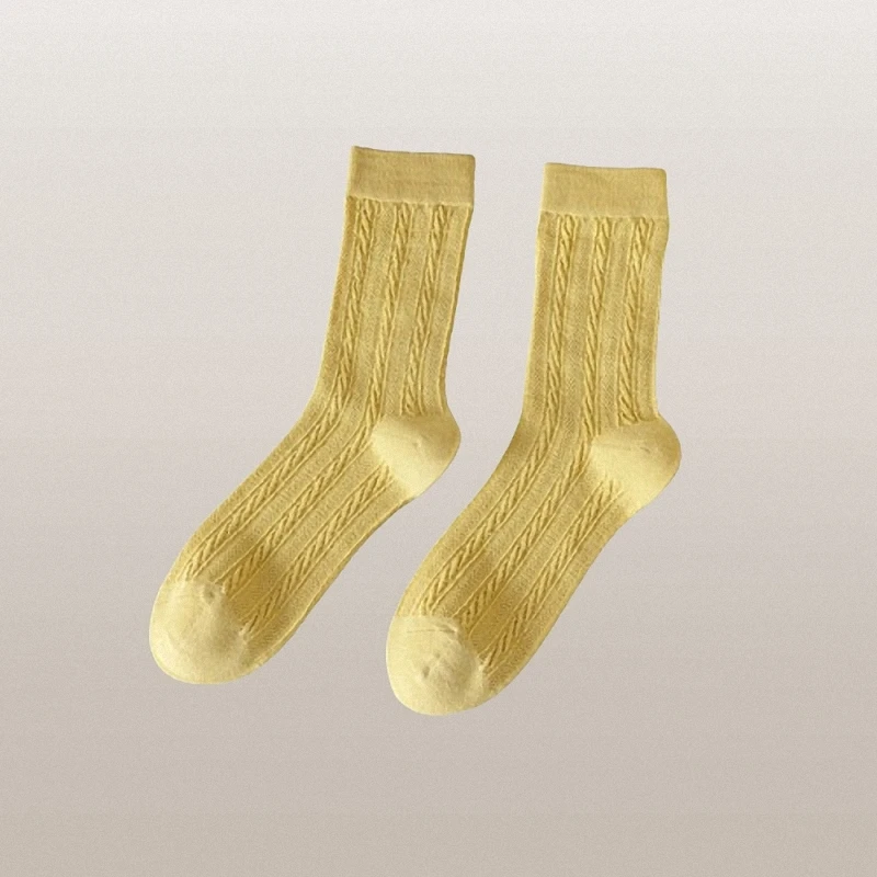 Chaussettes Tube Torsadées Confortables et Décontractées de Haute Qualité, Blanches, Style Collège, Solides, Document, Lolita, pour Femme, Nouvelle Collection Été, 5/10 Paires