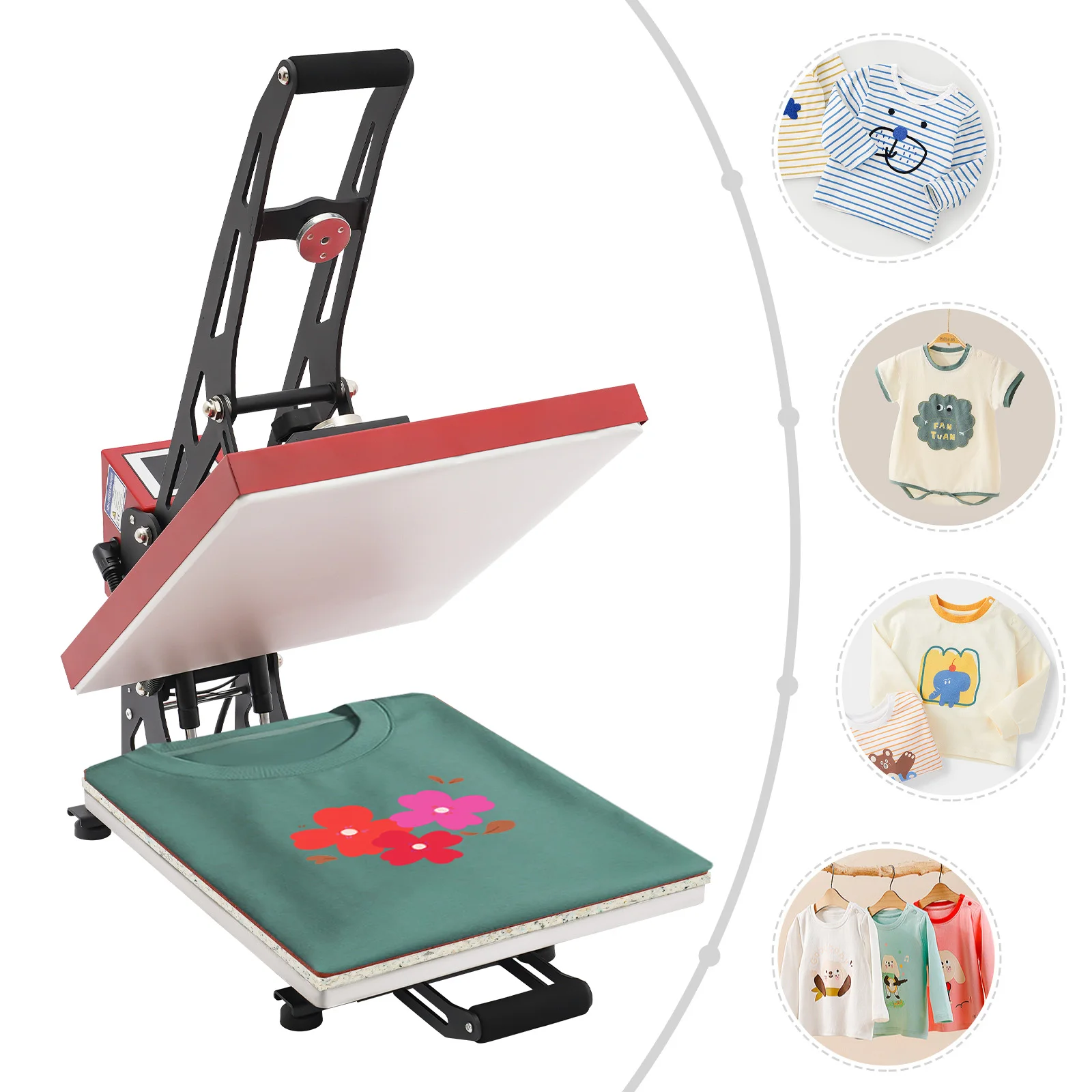 

40*50cm Iron Heat Press Machine,110V Red Heat Transfer Machine Corded Electric 75*40*40cm for Homes,Craft Stores
