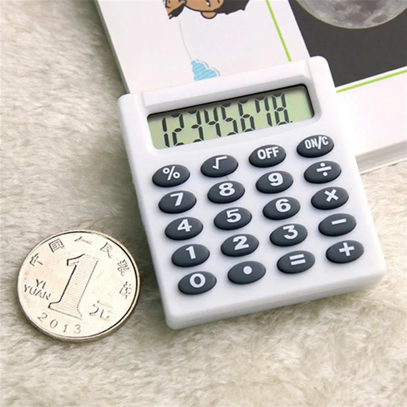 Cartoon Pocket Mini Calculator Handheld Pocket Type Coin Batteries Calculator Carry Extras Calculadoras School Office Calculator