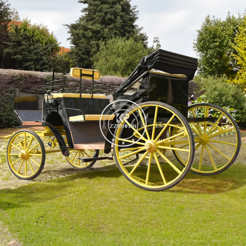 Carro turístico de cuatro plazas, carrito de caballos, personalizado, boda