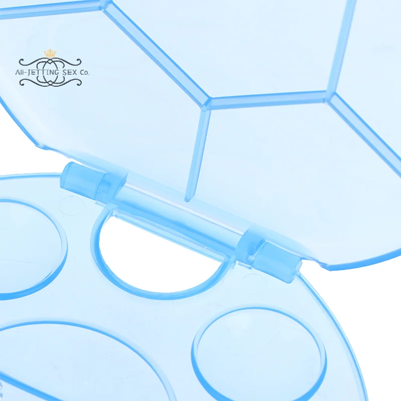 Nail Art Color Palette with Display Stand Manicure Tool Plastic UV Gel Polish Holder DIY Drawing Paint Dish