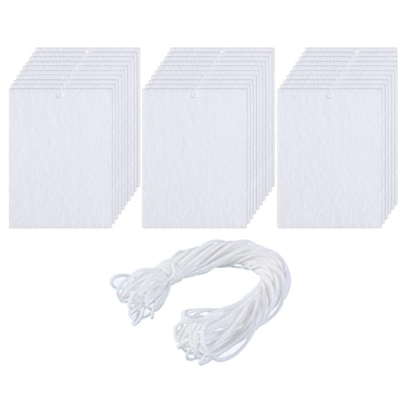 

30pcs Hanging Air Freshener Blank DIY Air Freshener Fragrance Sheet Blank Car Press Felt Polyester Cutting Blanks