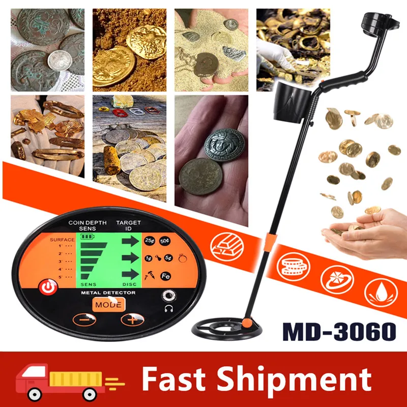 

MD-3060 Metal Detector With Screen Underground Professional Gold Detector Treasure Hunter Length Adjustable Scanner Waterproof