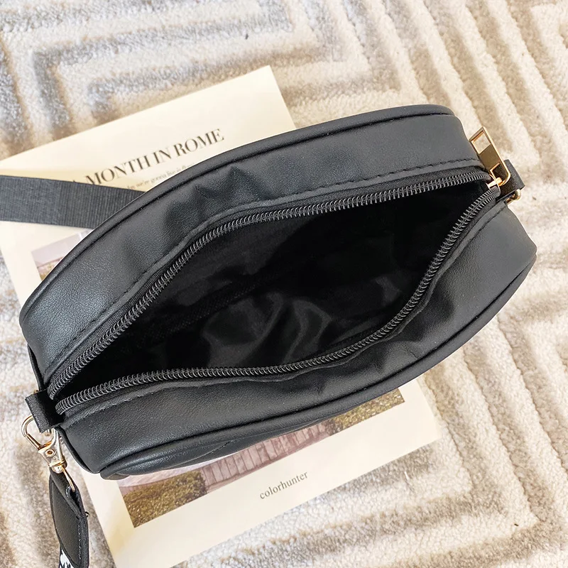 Bolso cruzado de piel sintética para mujer, bandolera pequeña de diseñador de lujo, acolchada, con cremallera, a la moda