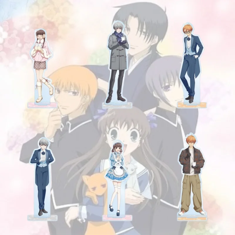 Anime Fruit Basket Snow Tour Tohru Honda Yuki Sohma Kyo Sohma Toy Figures Acrylic Standee for Gift Keychain Accessories 15CM