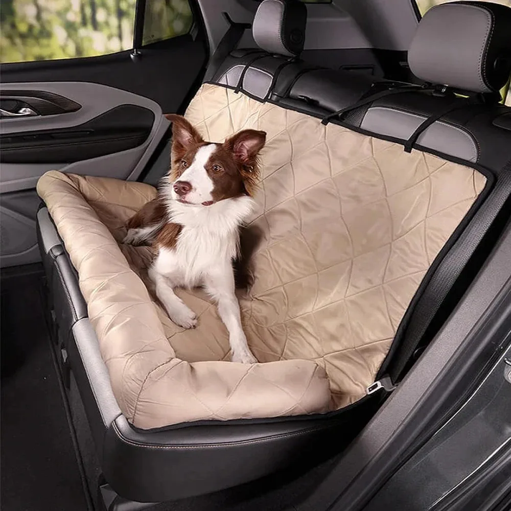 

Waterproof Dog Car Seat Cover Pad Double-sided Fabric Kennel Pet Supplies Travel Car Seat Protector Anti-scratch Mat