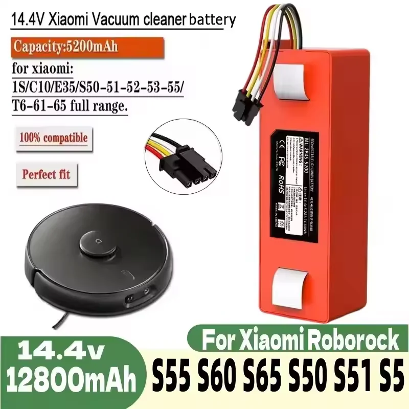 Promotional Original Replacement Battery BRR-2P4S-5200D For XIAOMI 1S 1ST Roborock SDJQR01RR Sweeping Mopping Robot Vacuum Cle