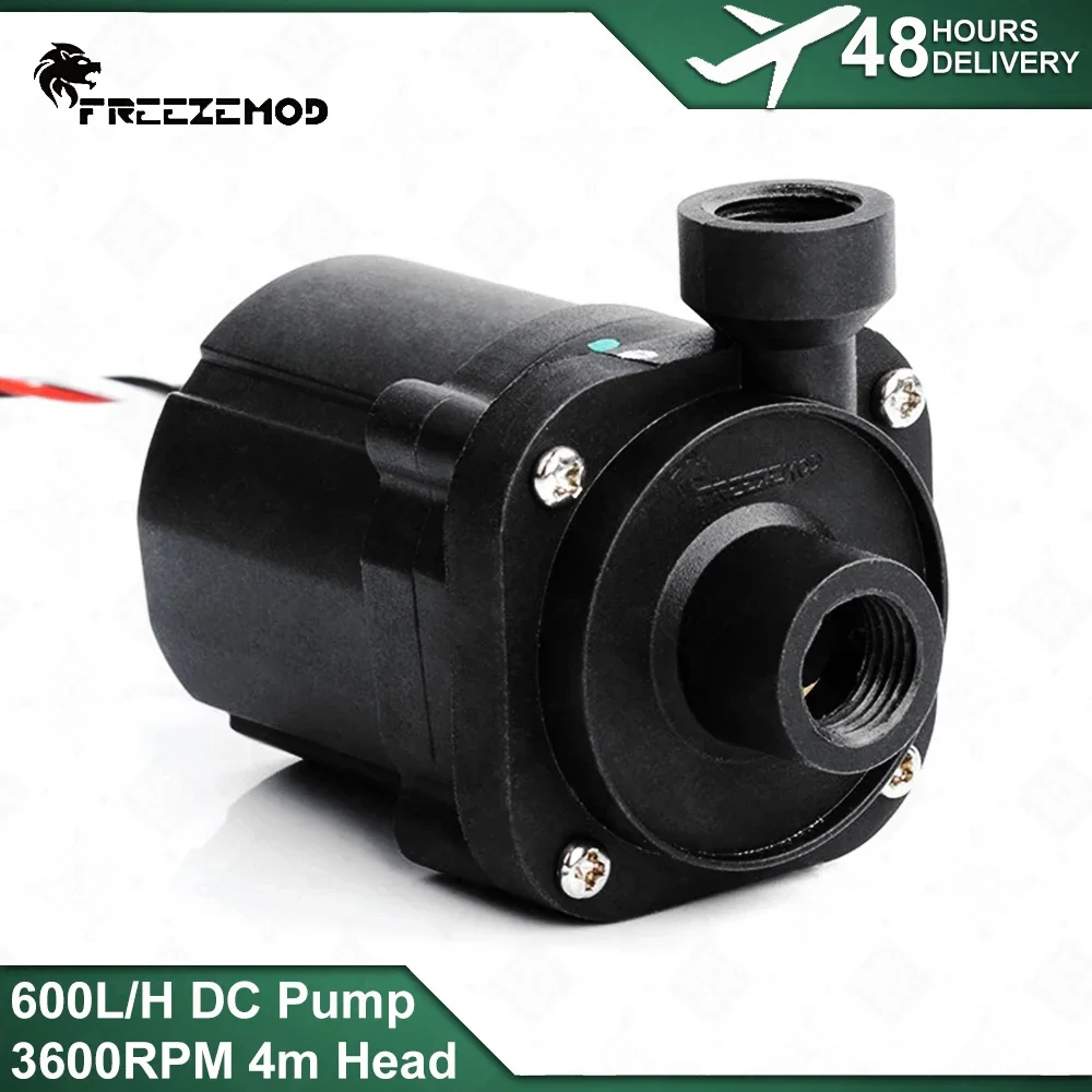 

600L/H DC Water Pump FREEZEMOD Copper Nut Ceramic Shaft Core Left and Right Water 3600 RPM 4M Head PU-SC600