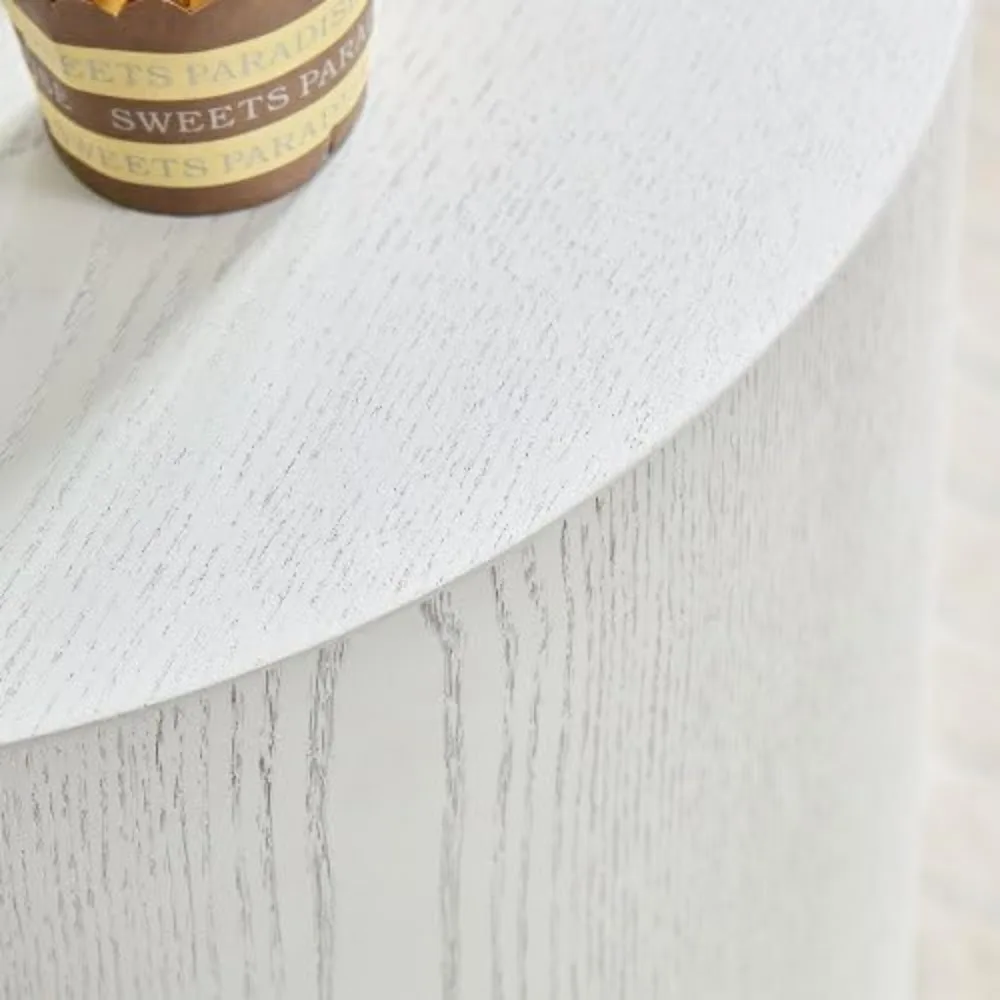 Pair of Round Coffee Tables, Wooden Nesting Tables and Small Circle Side Tables for Living Spaces and Offices