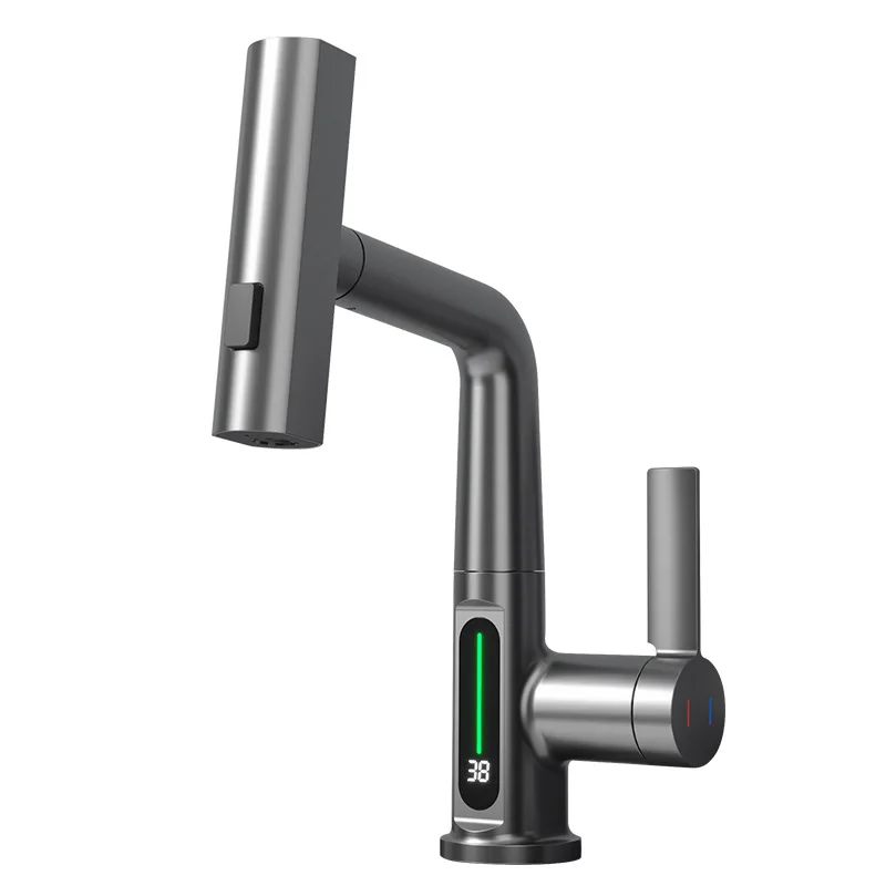 

Bathroom face wash basin wash basin turn multi-functional wash digital display faucet