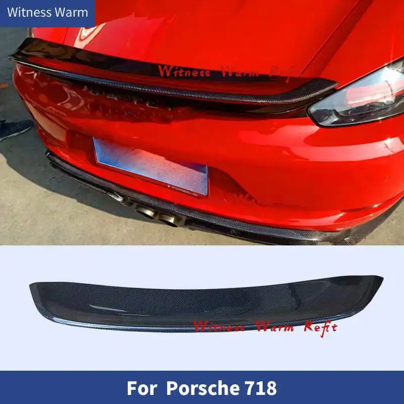 Aile de Coffre Arrière en Fibre de Carbone pour Porsche 718, Kit de Carrosserie Automobile pour Boxster Convertible 2 Portes 2016-2019