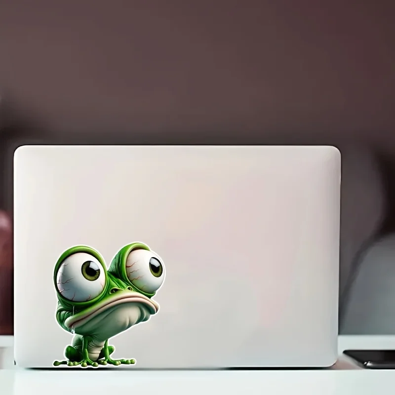 3D Cartoon Frog Stickers Motorcycle Stickers Waterproof DIY Motorbike Side Panels Fuel Tank Fairing Vinyl Decal Car Window Decor