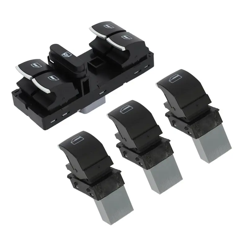 NEW HOT In Stock-Power Window Control Switch Button Set 4Pcs For VW Golf MK5 6 Jetta Passat B6 Tiguan Touran 5ND959857 5N