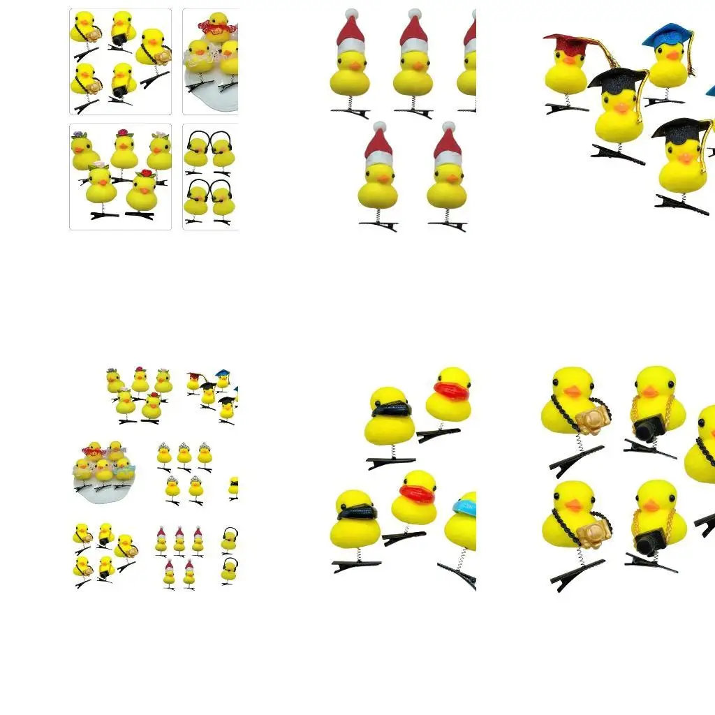 

652F Imitation Duck Hair Clip Lovely Duckling with Sunglasses Side Clip for Girl