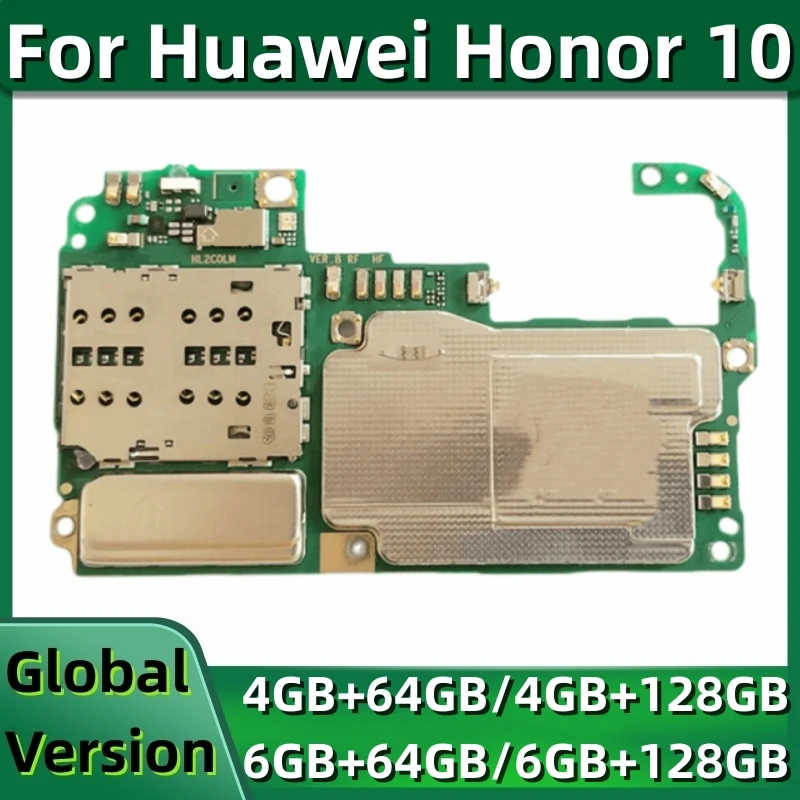 

Motherboard for HUAWEI Honor 10, 64GB, 128GB Global ROM, Original Main Printed Circuit Board, Unlocked Mainboard