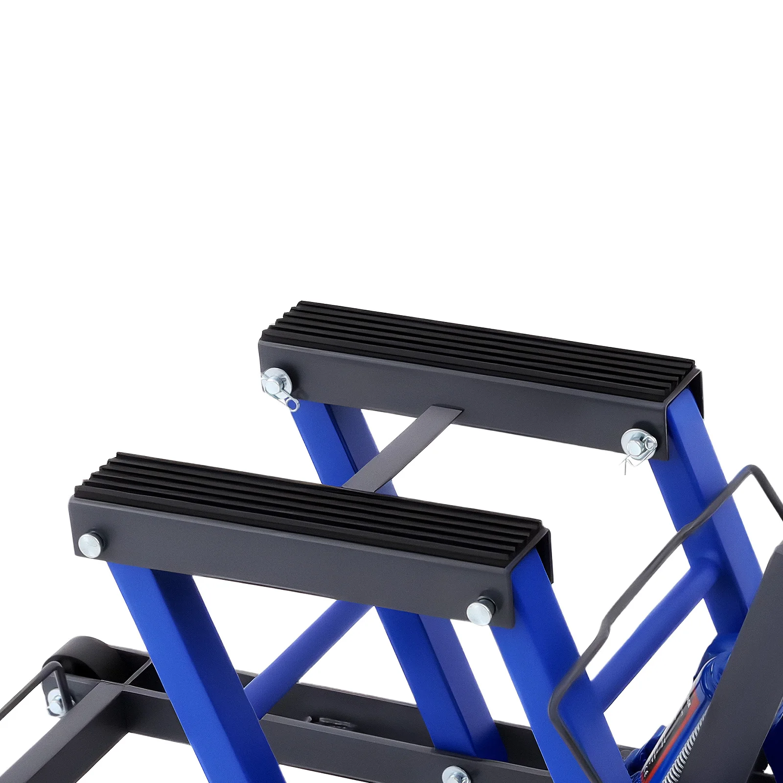 أداة رفع إصلاح الدراجة النارية الهيدروليكية 680 كجم، حامل رافعة دراجة نارية قابل للتعديل مع 2 عجلات، حامل تركيب متين