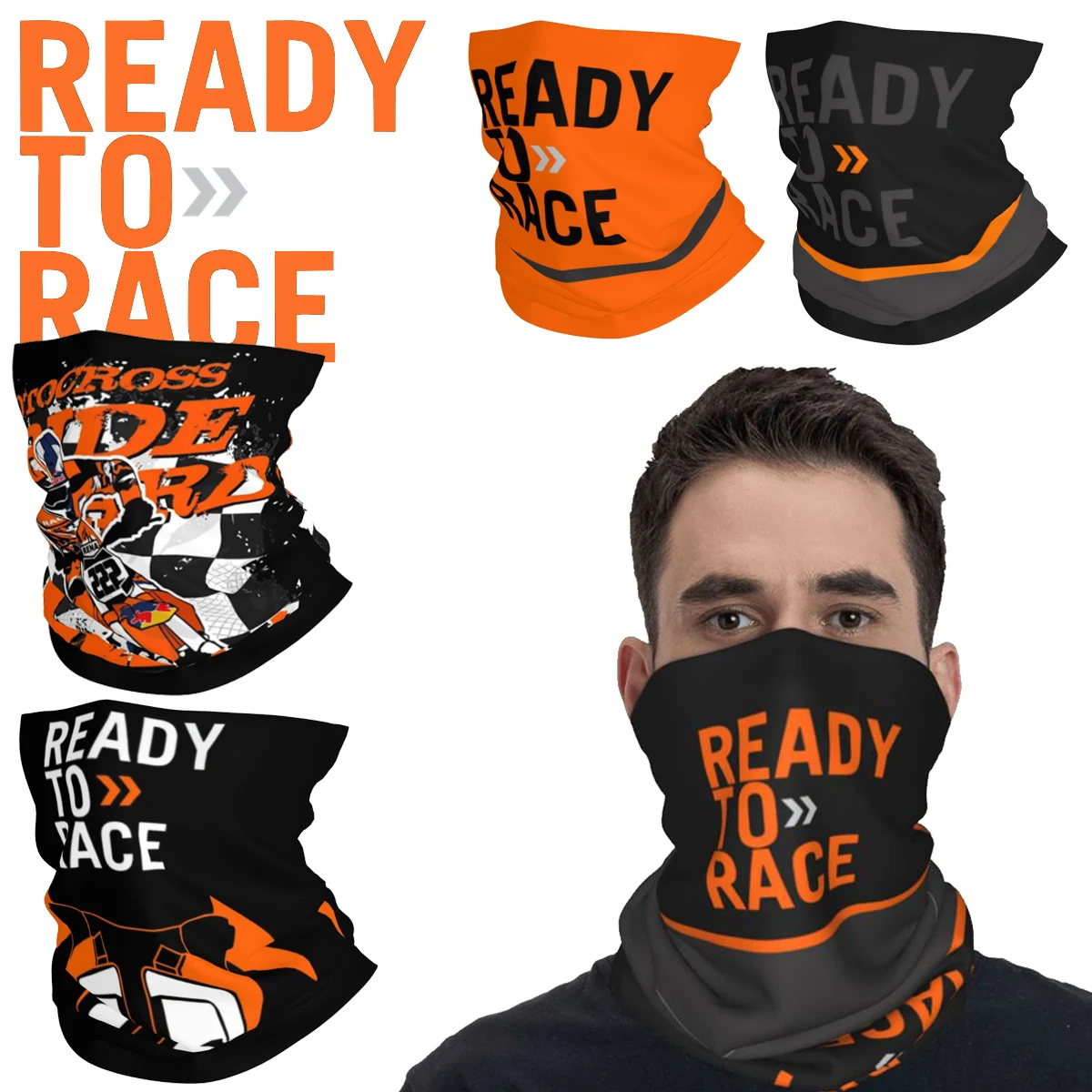 

Motorcycle Ready To Race Enduro Motocross Accessories Bandana Neck Gaiter Magic Scarf Multi-use Outdoor Motor Sports Scarf