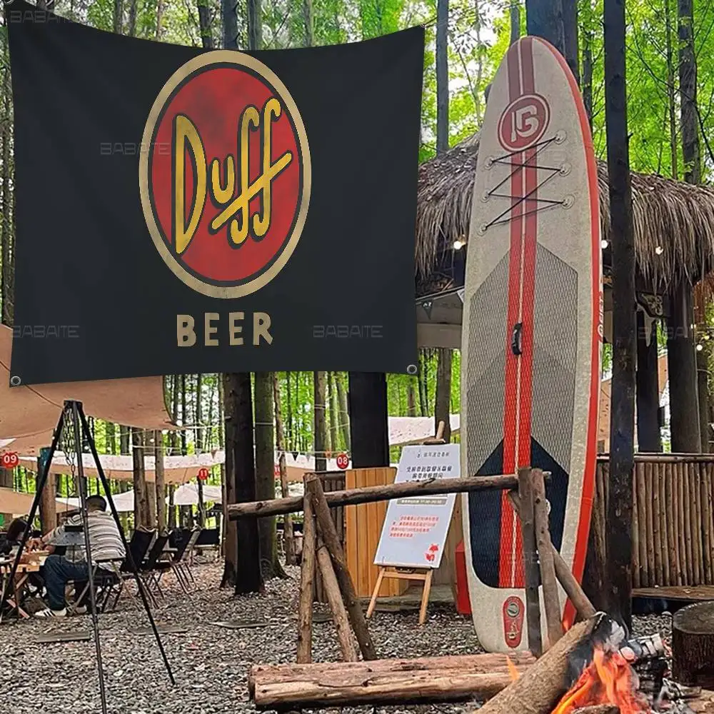 Bandera con diseño de cerveza Anime de Ft D-Duffs para sala de estar, decoración del hogar, decoración del dormitorio, pancarta decorativa para el hogar