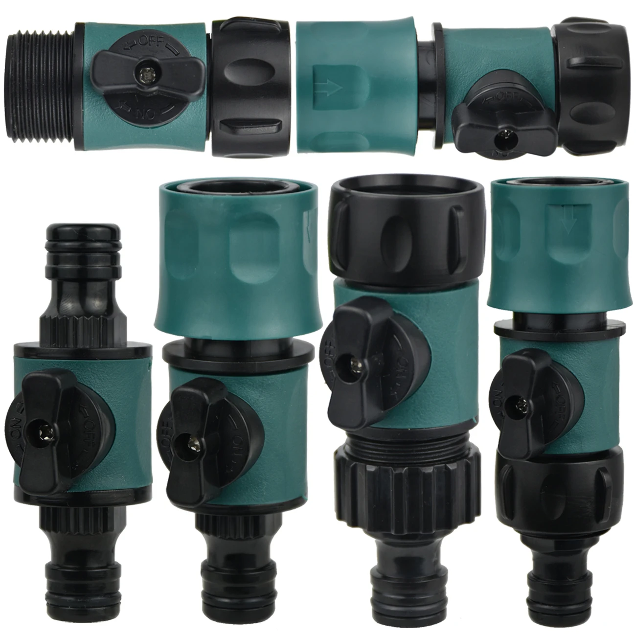 Plastic Quick Connector w/ Valve 3/4