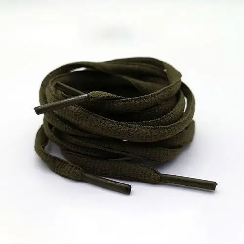 Army green rope flat round canvas cricket sport running mountaineering camouflage military training boots laces