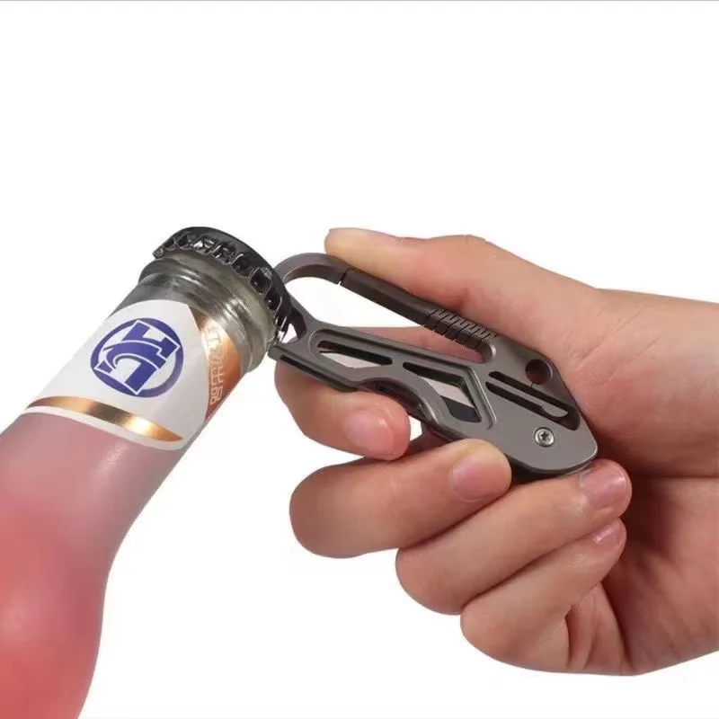 Titanium Alloy Knife Folding Knife Sharp Portable EDC Keychain Pendant Letter Opening Express Knife Gift Outdoor Survival Tools