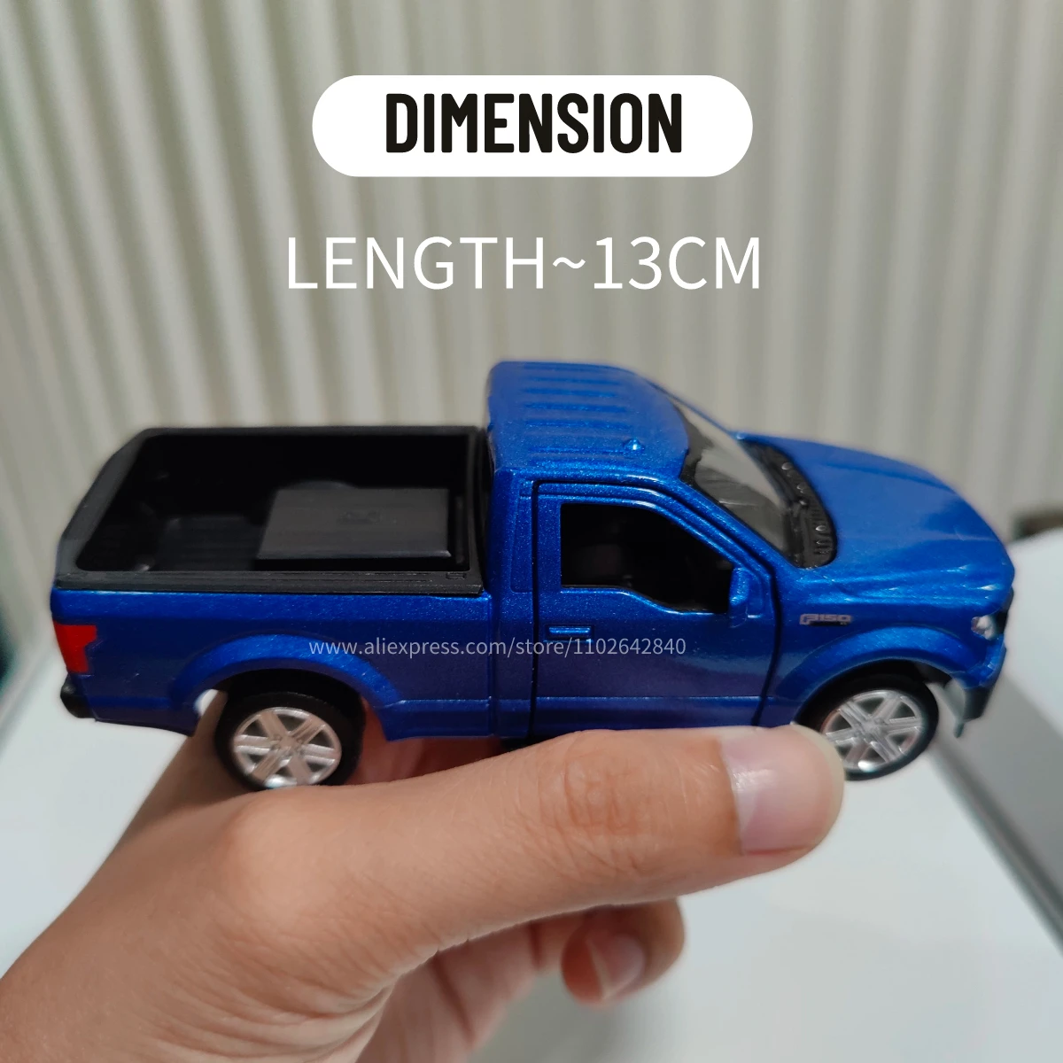 1:36 Metal Diecast Car Model Repilca Ford F150 Pickup Scale Miniature Collection Vehicle Hobby Kid Toy for Boy Xmas Gift