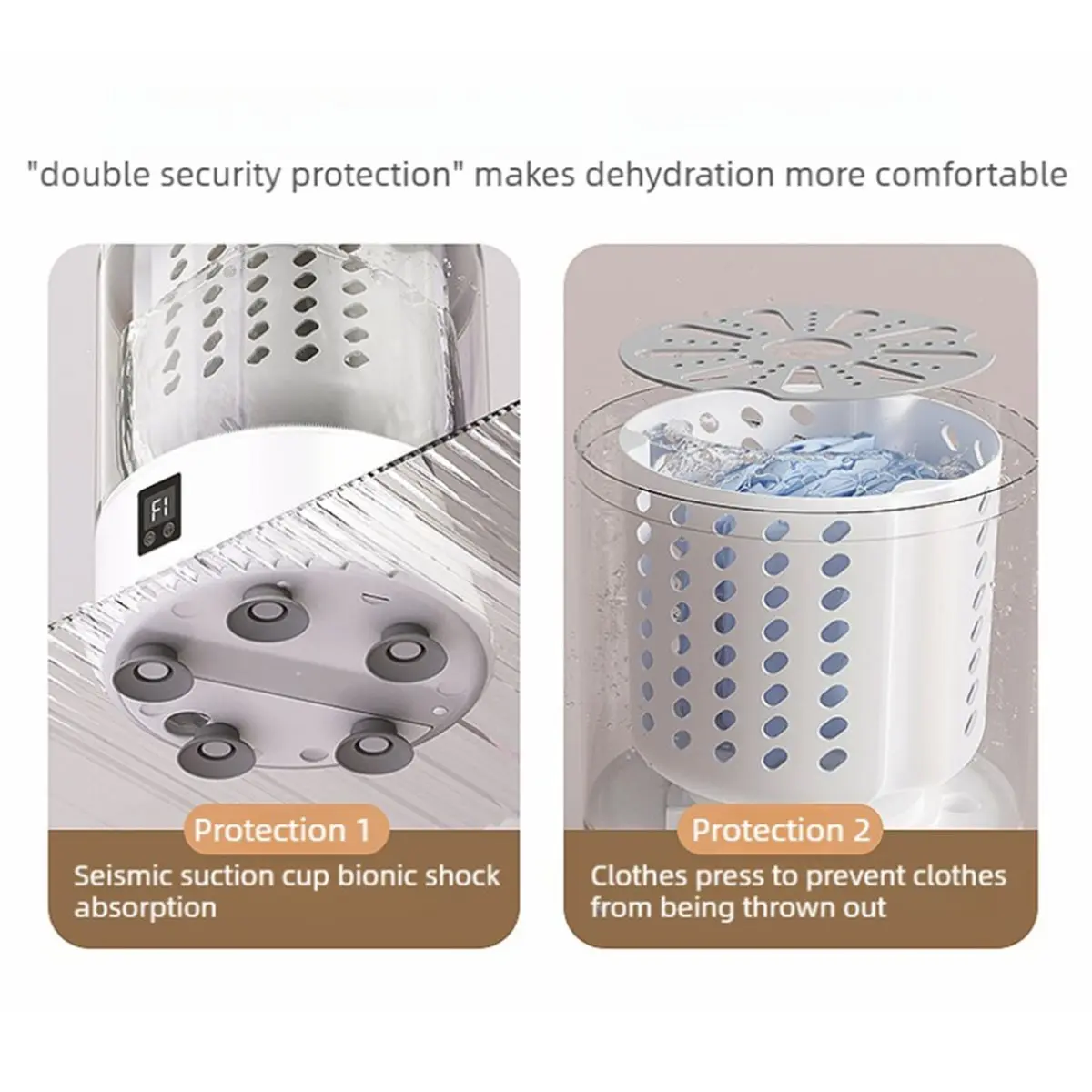 《TOP RATED》3L Mini Washing Machine with Drying Portable Home Clothes Socks Underwear Cleaning Washing Machine