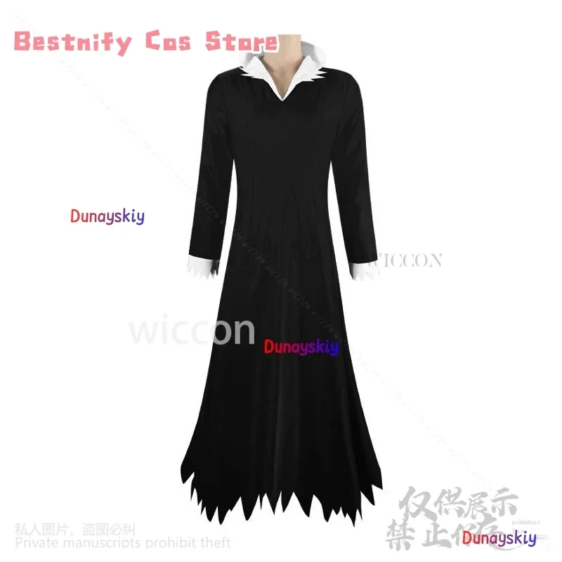 CosplayYhwachh Cosplay Anime BLEAA disfraz largo negro gótico traje de mago guapo uniforme de moda pelucas Cos fiesta de Halloween personalizado
