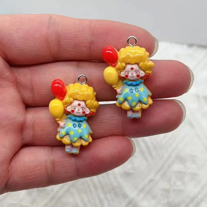 10Pcs Cartoon Resin Cute Balloon Girl Style Earrings Pendant Scrapbook Craft Diy Miniature Decorations