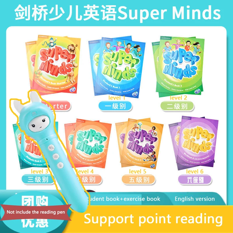 Cambridge Children's English Textbook Super Minds Starter1/2/3/4/5/6 Level Readable English Version