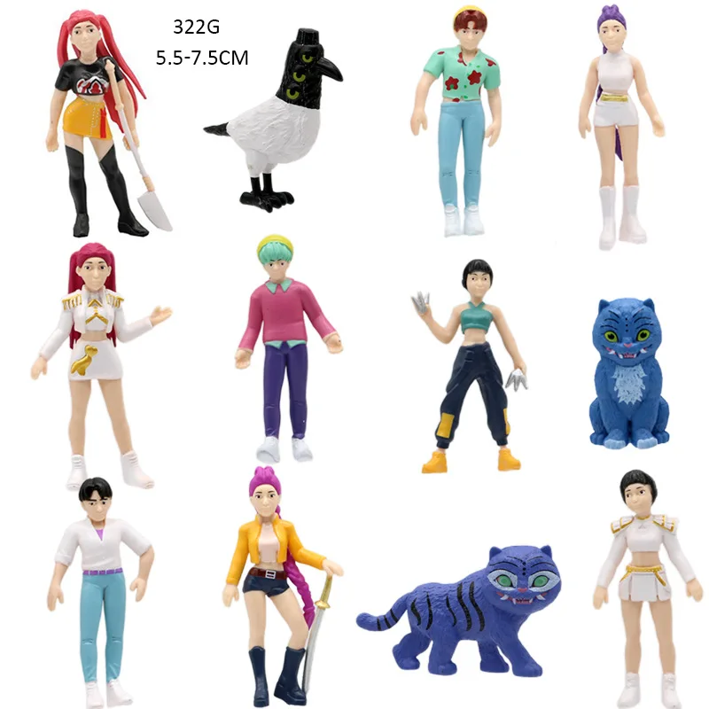 

Hot Anime Kpop Demon Hunters Figure Rumi Mira Zoey Derpys Tiger Figurine Toy Cute Desk Decoration Statues Ornament Kid Gifts